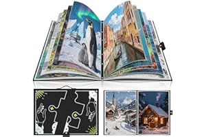 MewVeer Puzzle Storage Folder, 1000 Piece Puzzle Storage Album, 26 Pockets Puzzle Saver Book, Puzzle Binder to Store Finished