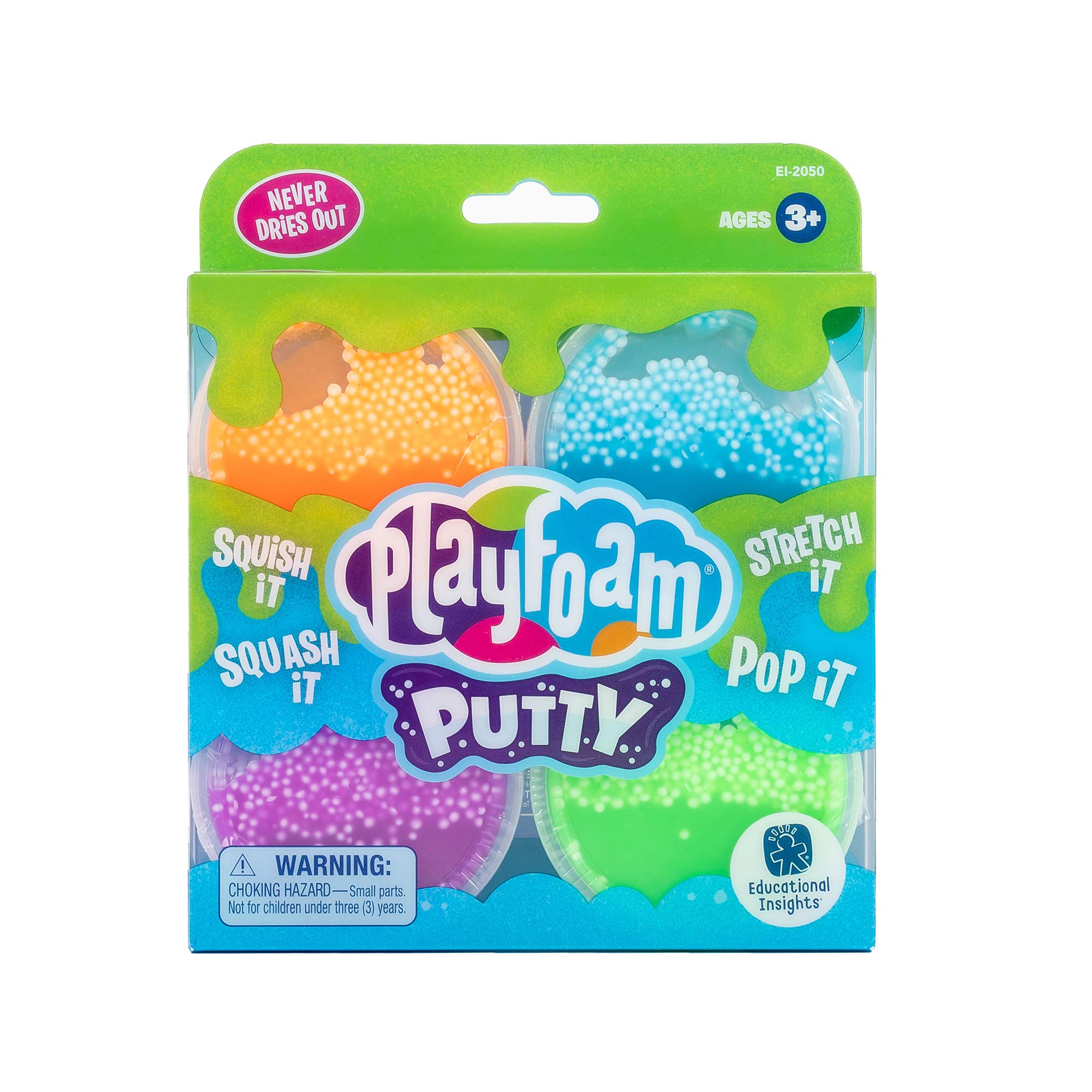 Learning Resources Playfoam Putty 4-Pack, Kids Creative Arts & Crafts Sculpting Toy for Sensory & Creative Play