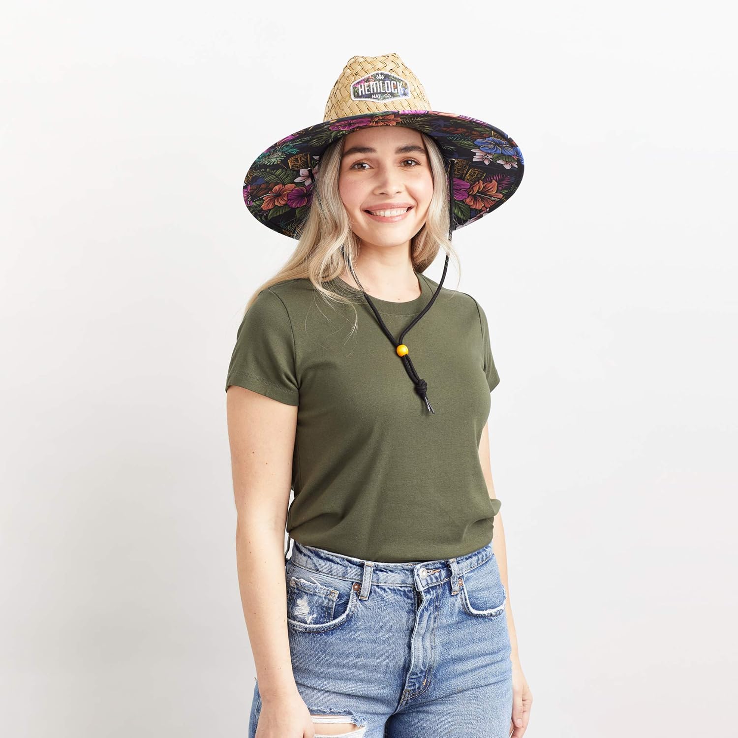 Hemlock Hat Co. Men's Straw Hat (Tiki Tiki) at  Men’s Clothing store