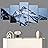 SIGNWIN 5 Panel Canvas Wall Art Snowy Tops for Home Decorations Ready to Hang - 60"x32"x5 Panels
