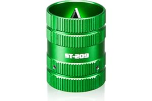 WISSCOOL Pipe Reamer Tool, Copper PVC Tube Deburring Tool Plumping Tools Pipe Cleaner 1/4" to 1-5/8" Inner Outer Reamer Pipe Tubing Chamfer for Metal PVC PPR Copper Brass Aluminum(Green)