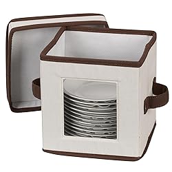 Household Essentials Saucer Storage Box, Holds 12