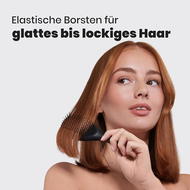 Ultimate Detangler Klein– Für Nasses & Trockenes Haar – Entwirrungsbürste für Alle Haartypen – Perfekte Haarbürste für Kinder & auf Reisen – Schwarz