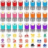 24 Pcs Teacher Stamps for Classroom Self Inking Stamps Gift,Cute Animal | Positive Stamps for Teachers, Colorful, Motivational, Multi Style, Encouraging School Students Supplies, Classroom Rewards