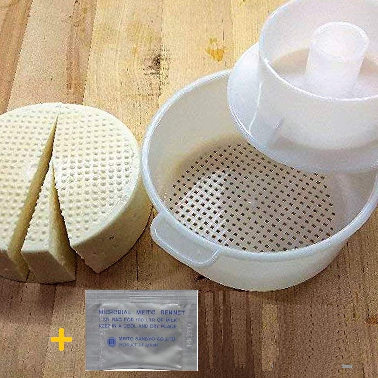 Edam Hard Cheese Mold With Follower Large For 2.2lbs / 1kg. Cow Goat