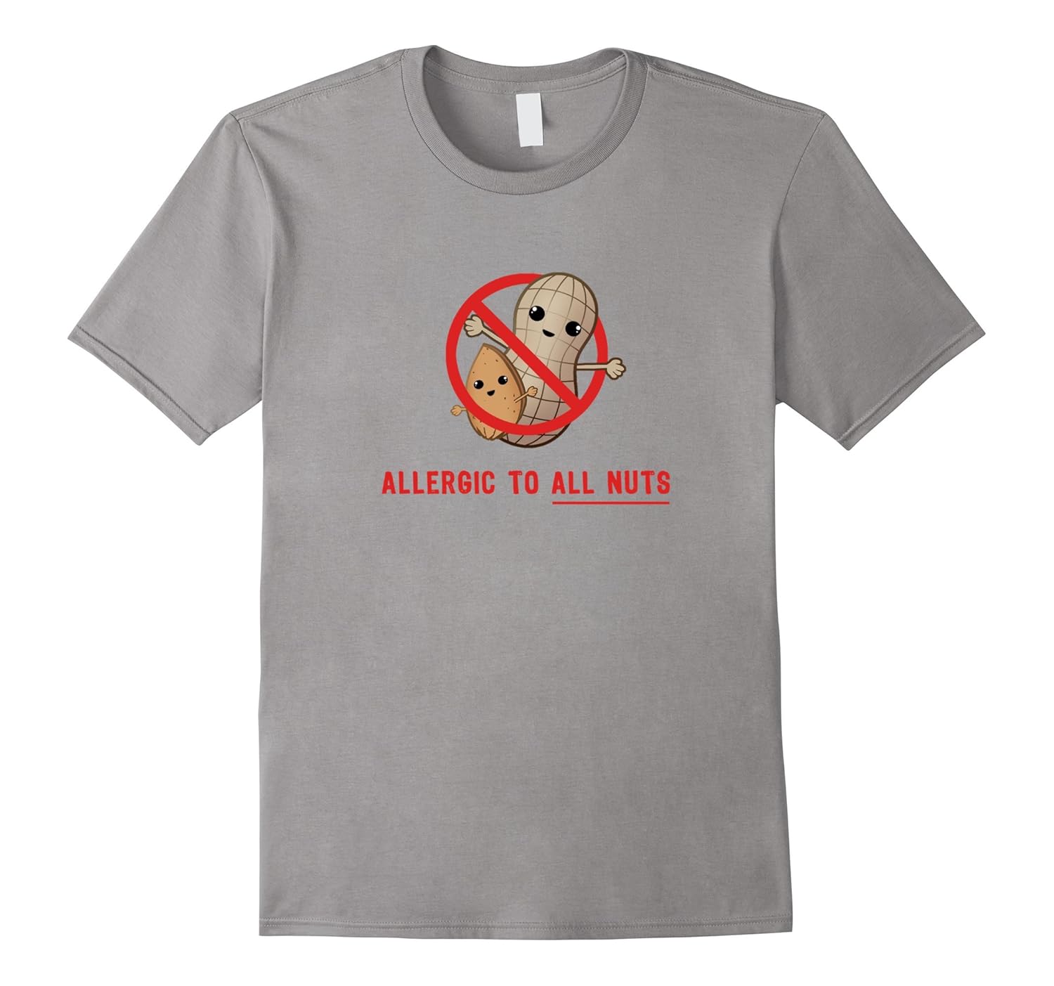 Allergic to All Nuts - Nut Allergy - Peanut Allergy T-Shirt-Rose