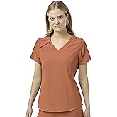 WonderWink Womens Renew Women's Zip Accent Scrub Top