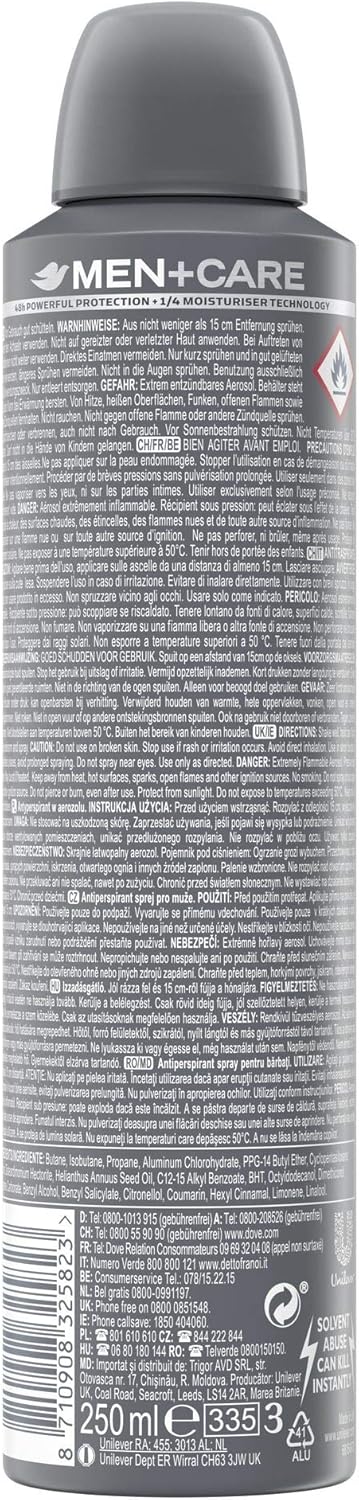 Dove Cool Fresh Anti-Perspirant Deodorant Aerosol for Men 250 ml - Pack of 6 - Image 3