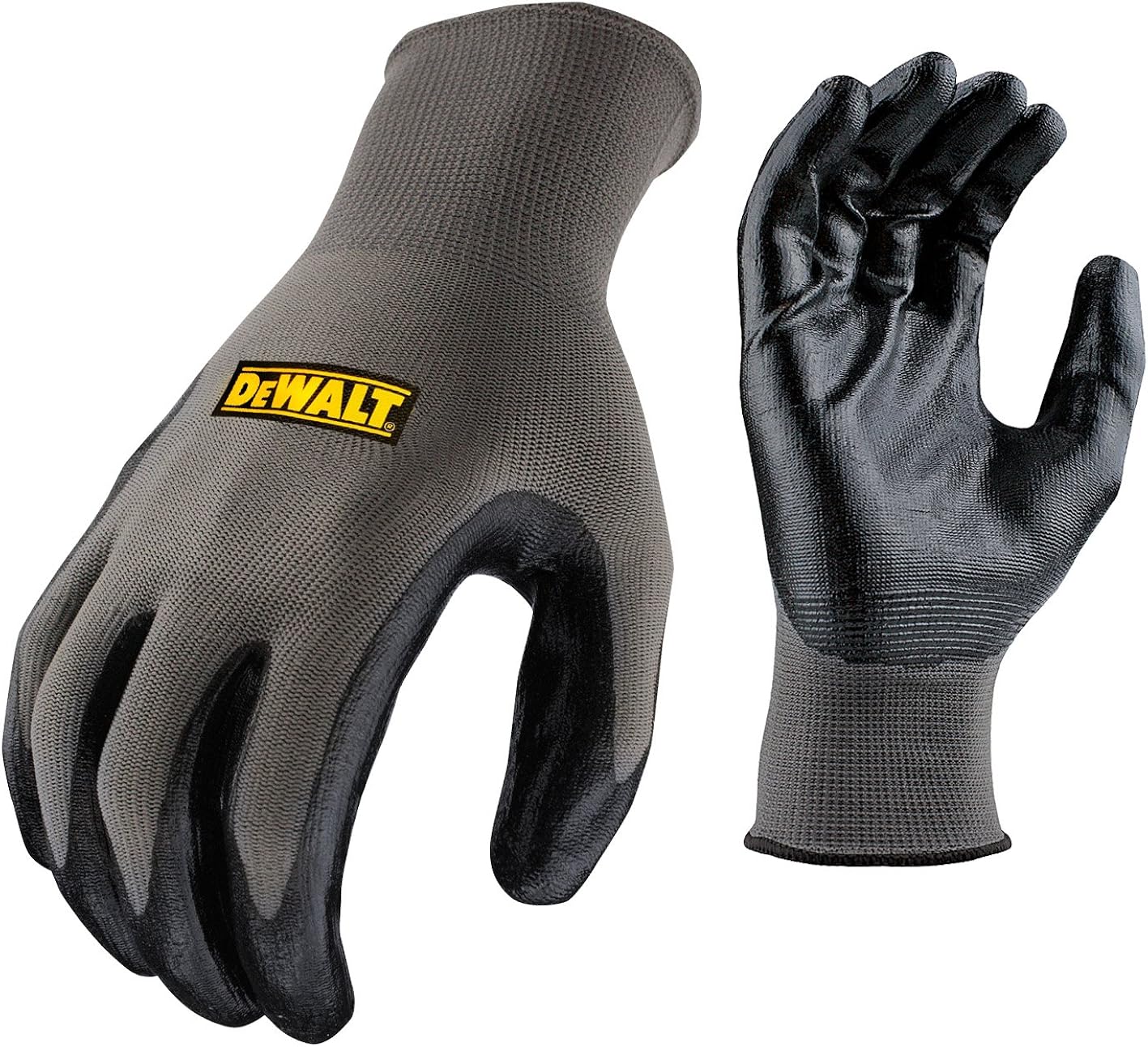 DeWalt Nitrile DPG66 General Purpose Glove - Grey/Black, Large, L (Pack of 2) - Image 4