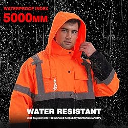 SKSAFETY Safety Softshell Jacket for men, High