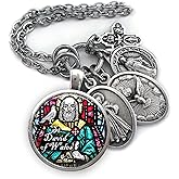 St. David of Wales Necklace, Keychain or Clip, Confirmation Patron Saint