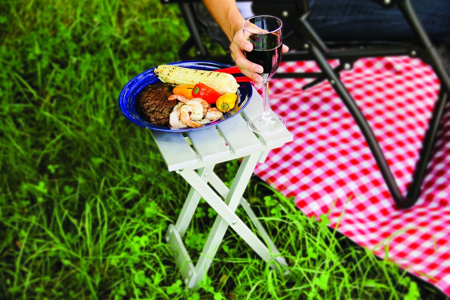 Camco 51890 Aluminum Fold-Away Side Table - Small: Automotive