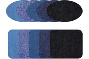 Iron On Patches 10Pcs Patches for Clothing Self-Adhesive Iron-on Patches DIY Knee Patches Repair Patch for Inside Jeans and C
