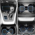 Auovo Anti Dust Mats for Toyota RAV4 Accessories 2025 2024 2023 2022 2021 2020 2019 Custom Interior Fit Door Compartment Cup Holder Insert Center Console Liners(14pcs/Set)(Blue)