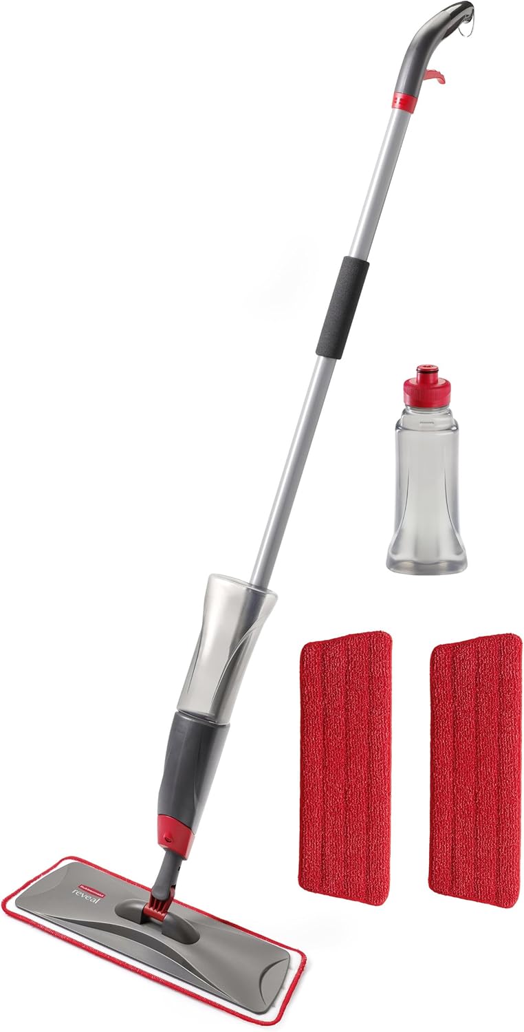 Amazon Com Rubbermaid Reveal Spray Mop Kit Fg1m1600gryrd Home