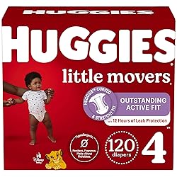 Huggies Size 4 Diapers, Little Movers Baby