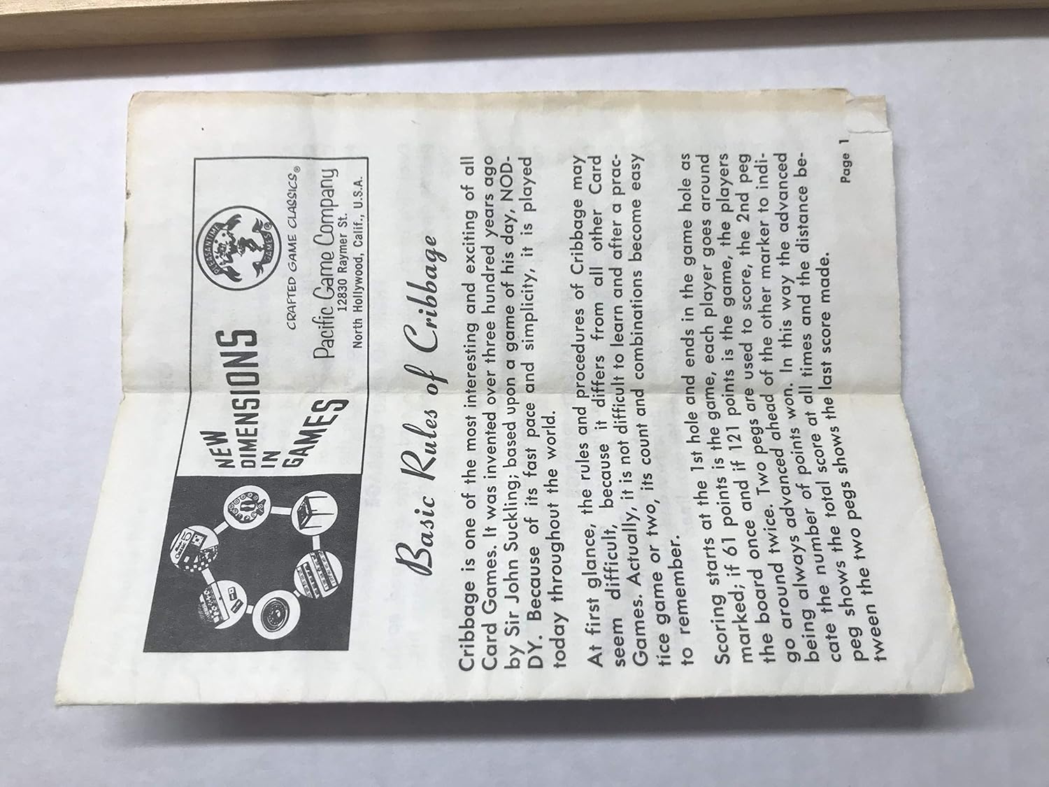 Cribbage Rules Cribbage Rules