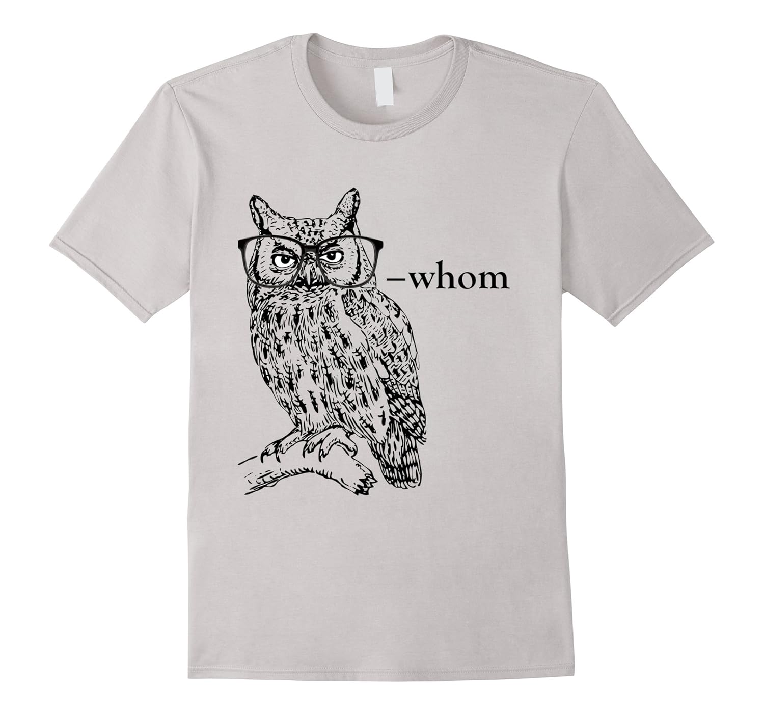 Who Whom Grammar Owl t shirt-ANZ