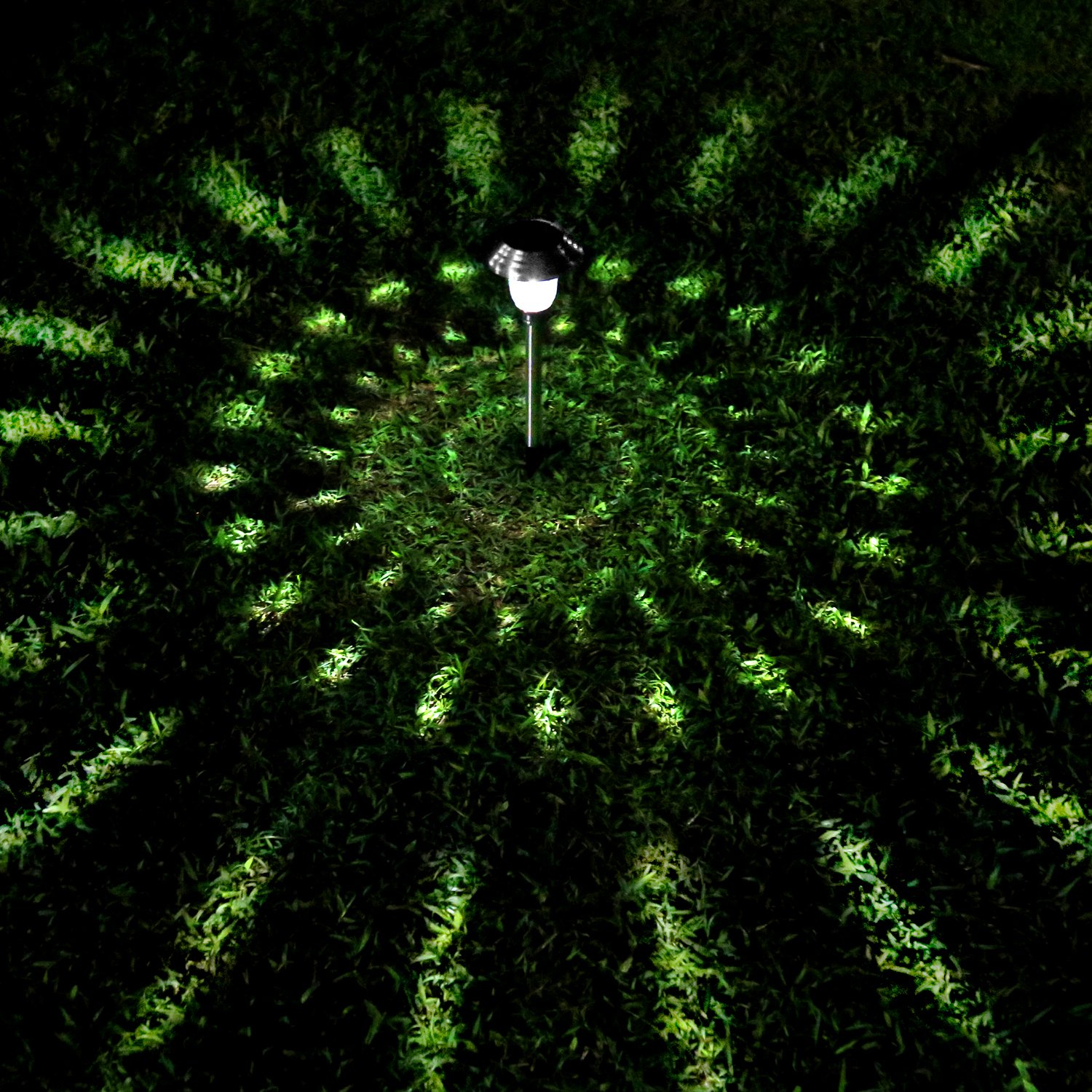 HousePlus Solar pathway lights outdoor + Stainless steel lights + LED lights + Water-proof lights, Solar Garden Llights or Patio Lights or Yard Lights or Driveway Lights