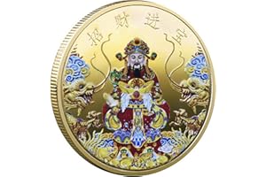 YAKIN SHOP Money and Treasures Will Be Plentiful Lucky Coin May Wealth Come Generously to You Chinese God-of-Wealth Lucky Charms Lottery Ticket Scratcher Tool