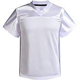 Repawu Youth Blank Football Jersey,Boy's Mesh Athletic Practice Footabll Shirts,Blank Footabll Jerseys for Kids S-XL