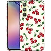 GlamCase for Samsung Galaxy A54 5G, Samsung A54 Case - Cherry Watercolor Pattern Printed Cute Slim Fit Hard Plastic Protective Designer Back Phone Case/Cover for Samsung A54 5G