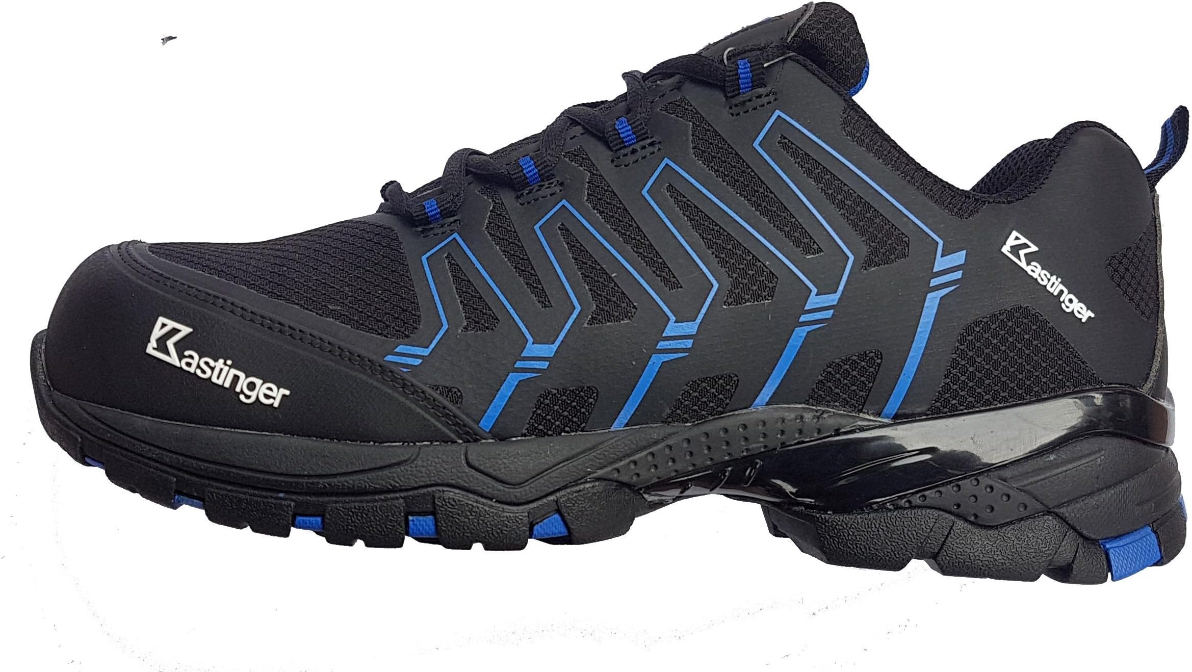 Kastinger Working and Safety Shoe with 200 Joule Komposite Toe Cap, Penetration Resistant Sole Oil and Petrol Resistant Load Capacity, ISO 20345: 2011, Black