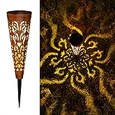 Go2garden 6Pcs Garden Solar Lights Outdoor Stakes Decorative Lighting for Yard, Pathway, Patio Decor Lawn Ornament (Red Copper)