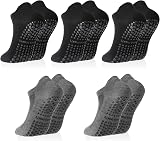 Zuimei 5 Pairs Pilates Yoga Grip Socks Non Slip Anti Slip Women's UK 4-7 Black view 4