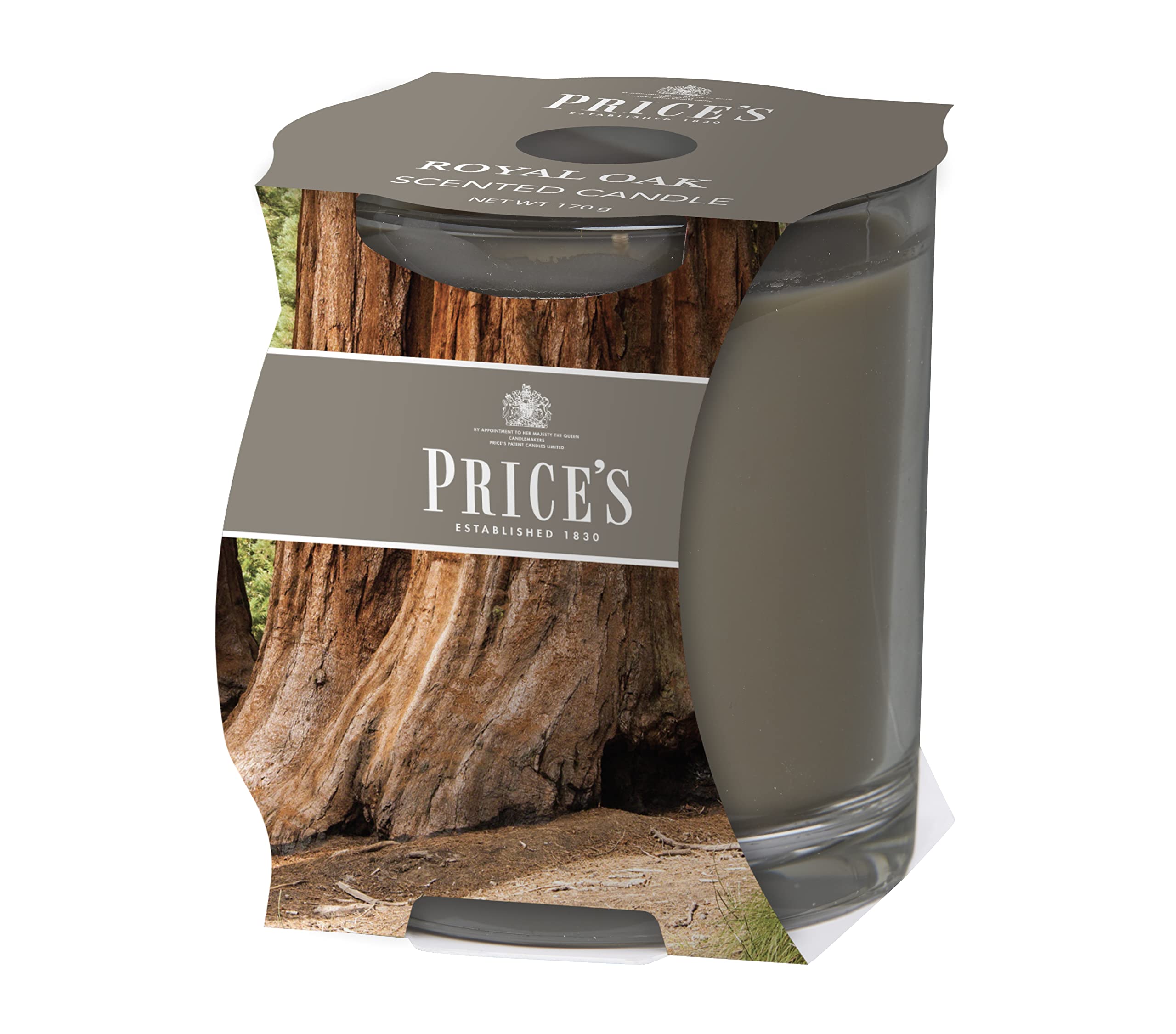 Price's - Royal Oak Jar Candle - Woody, Musky, Quality Fragrance - Long Lasting Scent - Up to 45 Hour Burn Time
