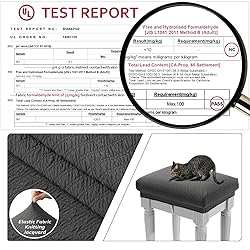 BUYUE Luxury Vanity Bench Stool Cover, (15"- 20") L