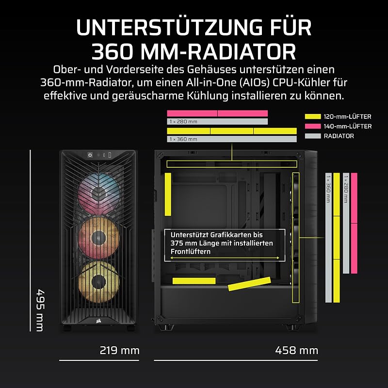 3200D RS ARGB Mid-Tower ATX PC-Gehäuse – Rauchgrau