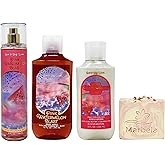 Bath & Body Works Pink Watermelon Blast Trio Gift Set - Fragrance Mist, Body Wash and Body Lotion - with a Himalayan Salts Springs Bar Soap - Full Size