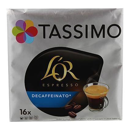 Tassimo L'Or Espresso Decaffeinato, Kaffee, Kaffeekapsel, Entkoffeinierter Gemahlener Röstkaffee, 16 T-Discs