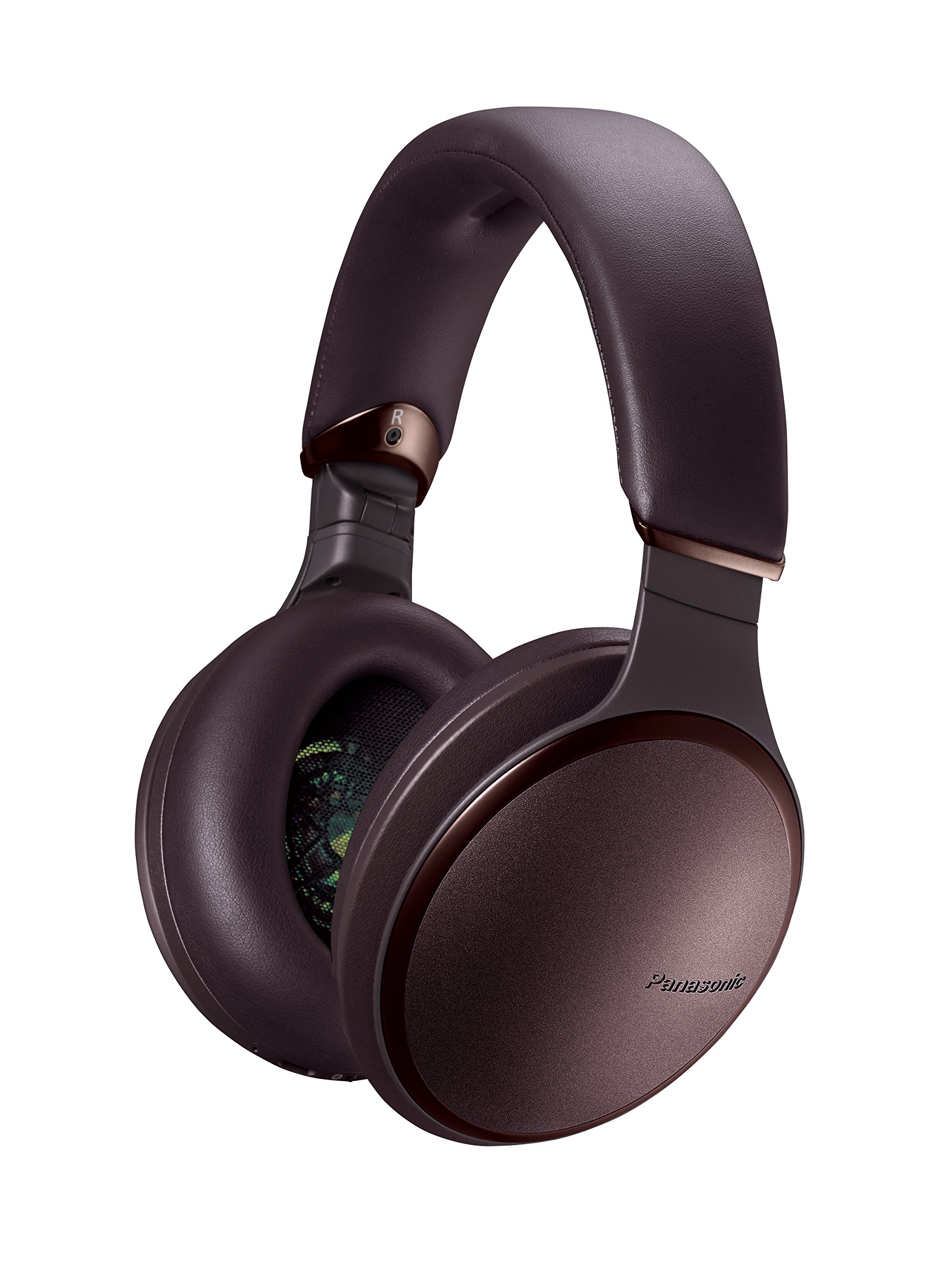 Panasonic RP-HD605NE-T Premium High Resolution Wireless Bluetooth Noise Cancelling Headphones, with Microphone and Voice Control - Brown