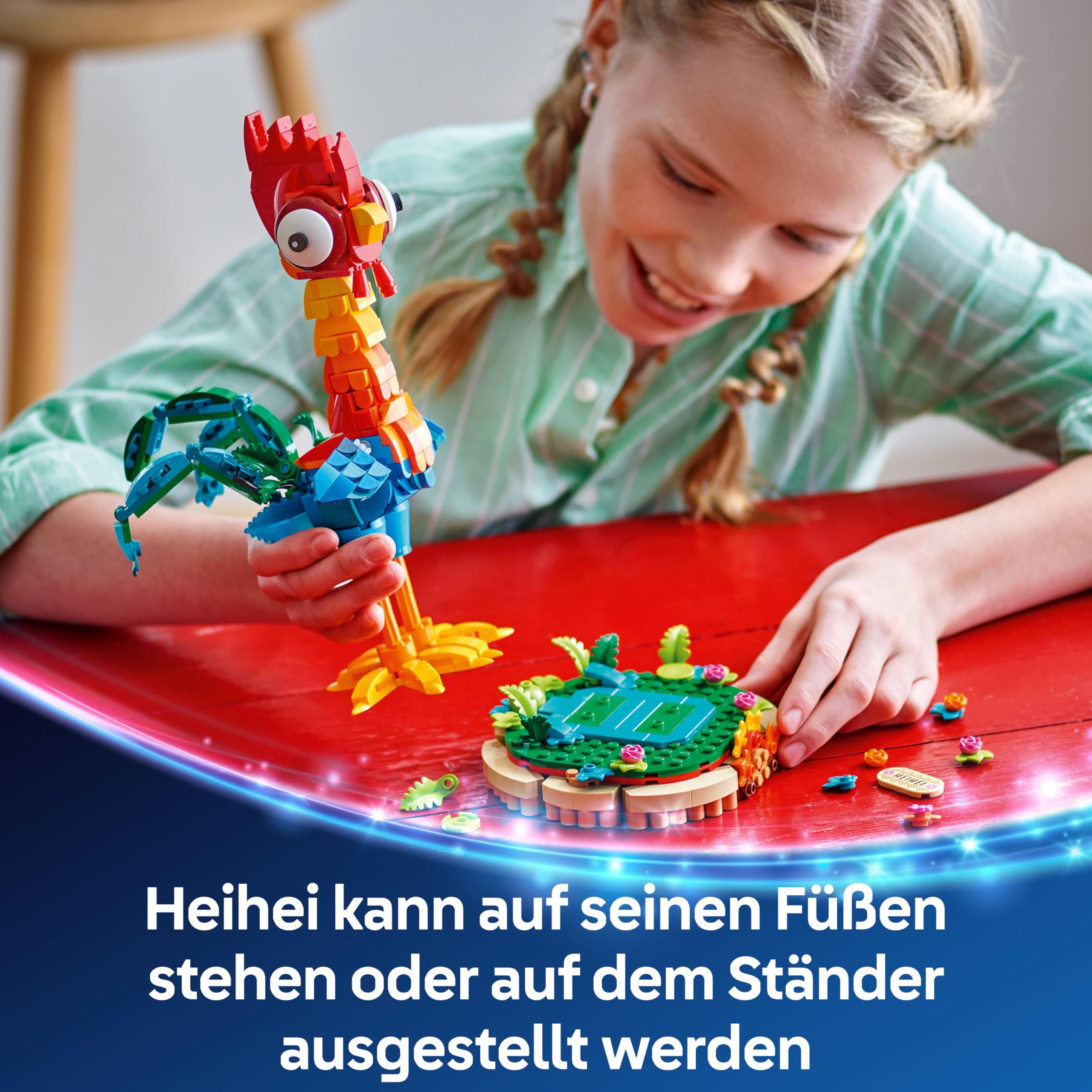 LEGO ǀ Disney Vaiana 2: Heihei Spielzeug - Tierfigur zum Spielen & Ausstellen mit drehbarem Kopf, beweglichen Flügeln & Schwanzfedern sowie Ständer - Geschenk für Mädchen ab 9 Jahren - 43272 7