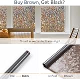 rabbitgoo Rainbow Window Film Privacy Film for Glass 60x200cm Static Cling view 2