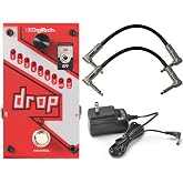 Digitech DROP Compact Polyphonic Drop Tune Pitch Shift Pedal with Momentary Latch Switching and True Bypass with Electronic Power Supply and Patch Pedal Cable