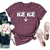 Ice Ice Baby Maternity T-Shirt Women Pregnancy Announcement Shirt Funny Cute Letter Print Pregnant Mom Tee Tops