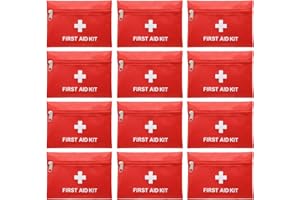 Faylapa 12Pcs Mini Empty First Aid Bag, 7.87x5.51 inches Travel Pouch Bag for Travel, Home, Office, Car, Camping, Outdoor (Bag Only)