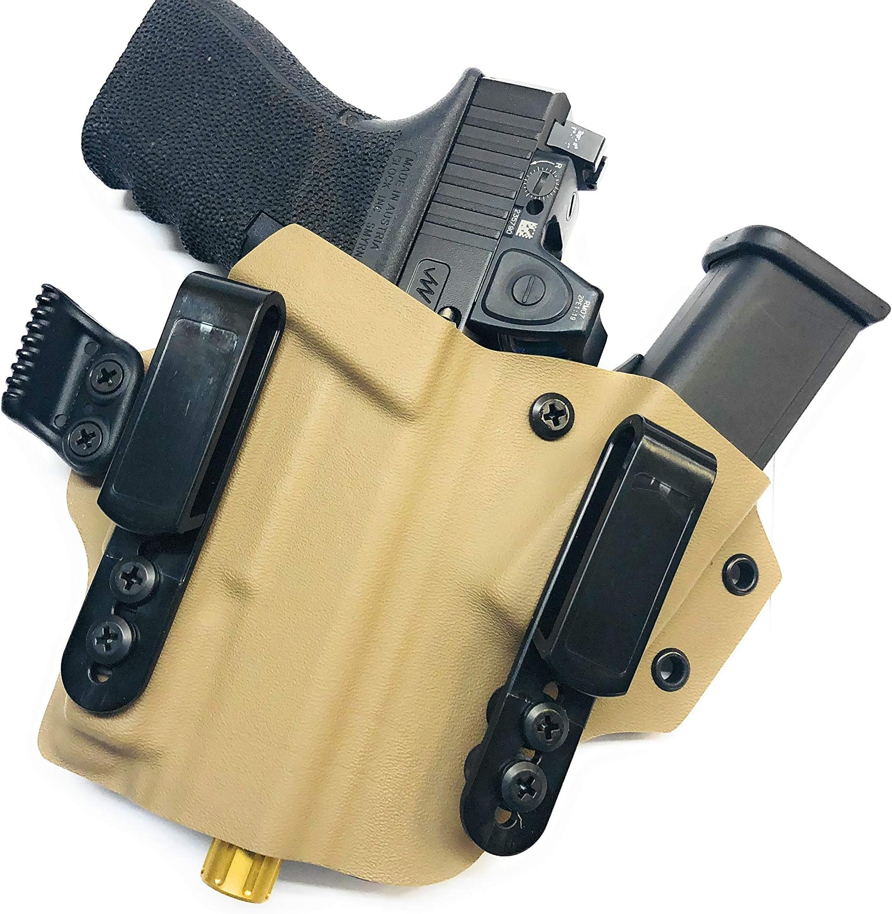 EDSC: Appendix I0WB Kydex Holster - Fits Glock 9/40 with inforce APLC - Compatible with Optics & Raised Sights