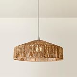 MiniSun Modern Natural Tapered Woven Rope Ceiling Light Shade 50cm