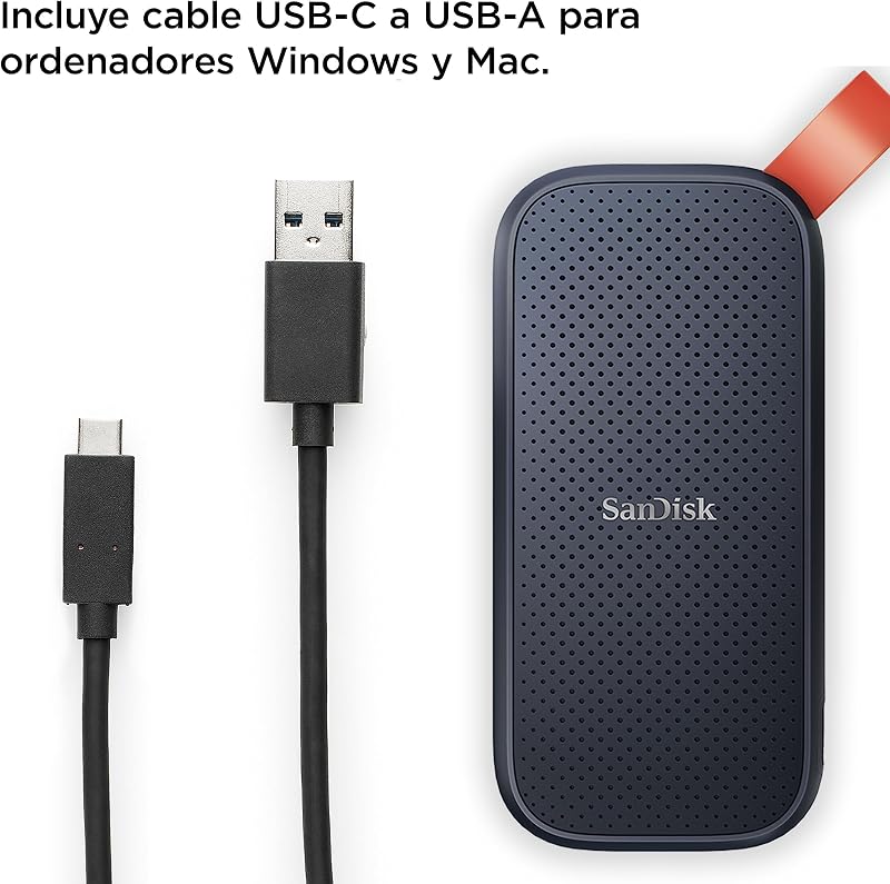 1 TB portátil SSD - hasta 800 MB/s de velocidad de lectura, USB 3.2 Gen 2