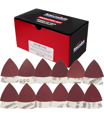 25-Pack Sandpaper For Oscillating Multi-Tools - 3 Grits, Woodworking & DIY Projects