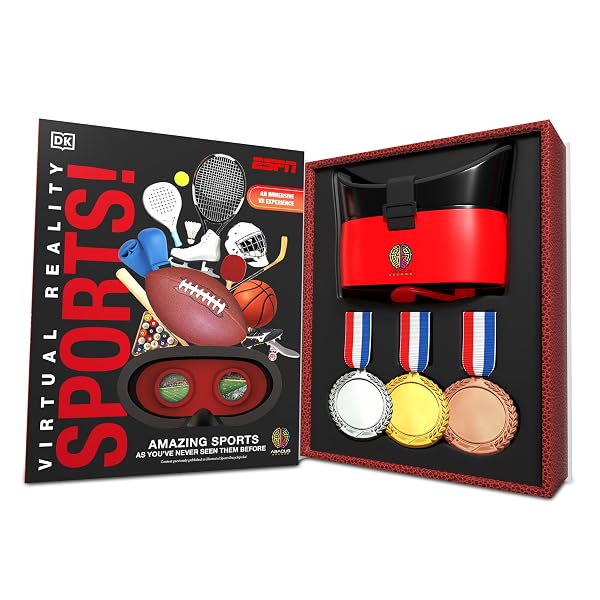 ABACUS BRANDS VIRTUAL REALITY ESPN GIFT BOX – ILLUSTRATED INTERACTIVE VR BOOK AND STEM LEARNING ACTIVITY SET