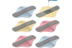 Cotton Panty Liners | Random Color 6Pcs | Leakproof Reusable Sanitary Pads For Women/Elderly | Washable Menstrual Pads Unders