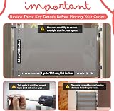 Dikots Grey Retractable Stair Gate 140 cm Wide 86 cm High Baby Pet view 7