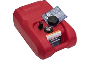 Attwood 8803LP2 EPA and CARB Certified 3-Gallon Portable Marine Boat Fuel Tank