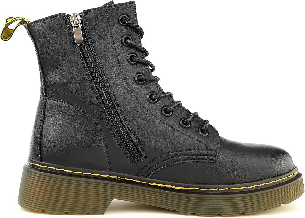 Hawkwell Womens Combat Zipper Booties