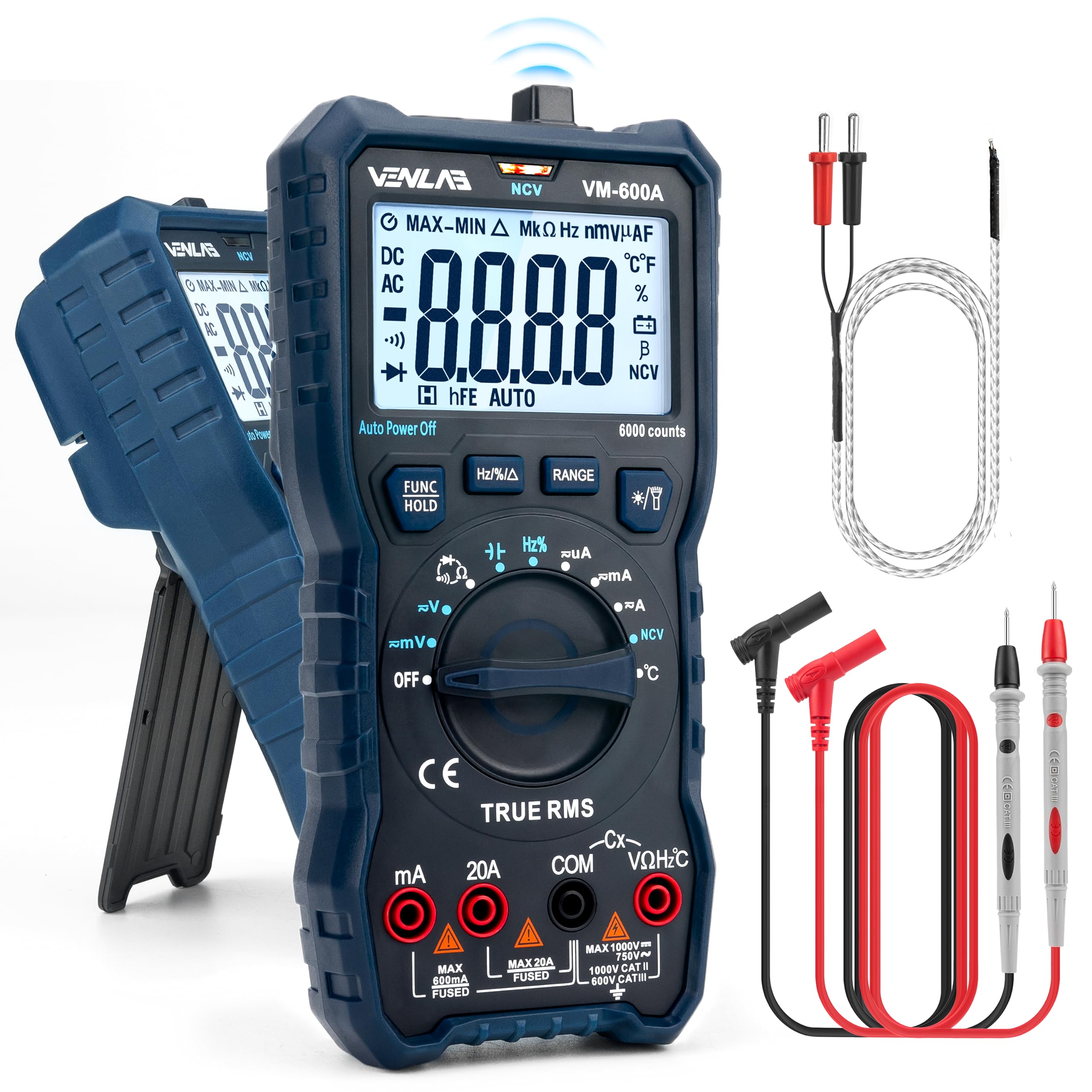 Mua VENLAB Digital Multimeter TRMS 6000 Counts Volt Amp Meter Ohm Auto